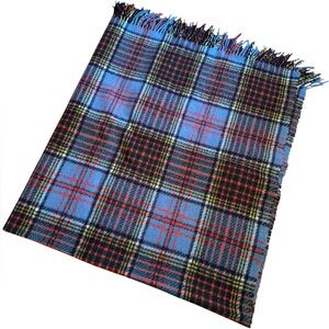 Vintage 1960s Connemara Rug Pure Wool Tartan Throw. EUC